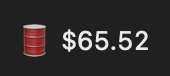 Oil Price Ticker Screenshot